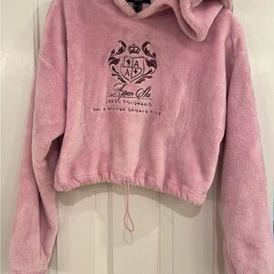 Forever 21 Pink Graphic Hooded Sweater